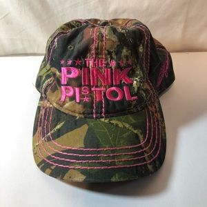 The pink pistol camo embroidered baseball cap